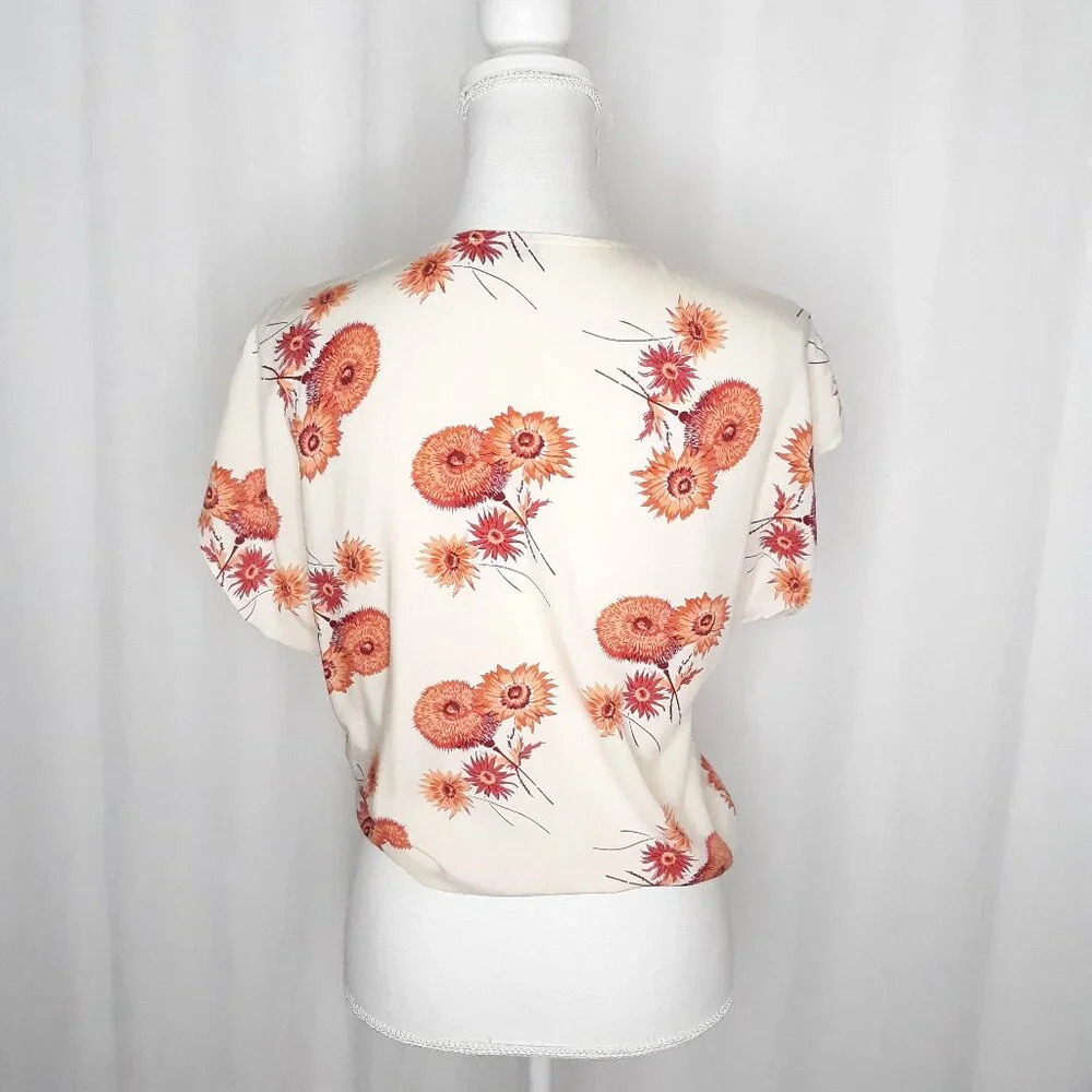 Madewell Twiggy Floral Print Wap Blouse Sash Tie - Picture 6 of 9